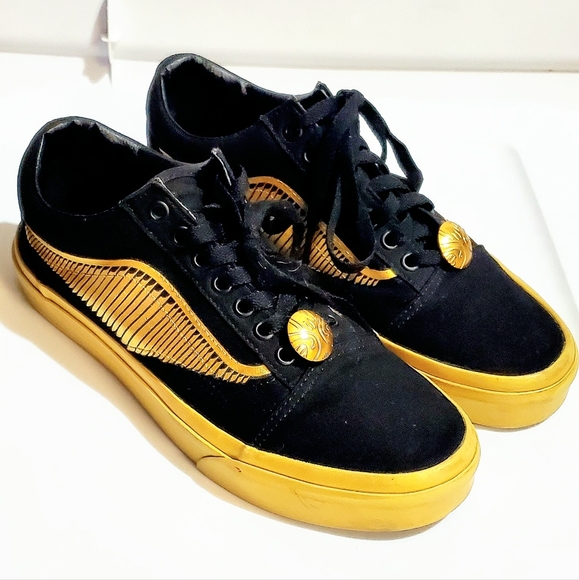 VANS HARRY POTTER GOLDEN SNITCH X OLD SCHOOL SHOES. UNISEX M-Sz:7.5 W-Sz:9 - Picture 9 of 11